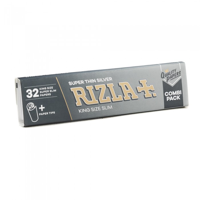 Бумага сигаретная RIZLA KS Silver+FilterTips *32
